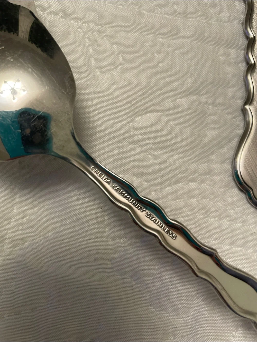 Set of 4 Flatware Serving Set CELLO BY Oneida Community Shell Shaped
